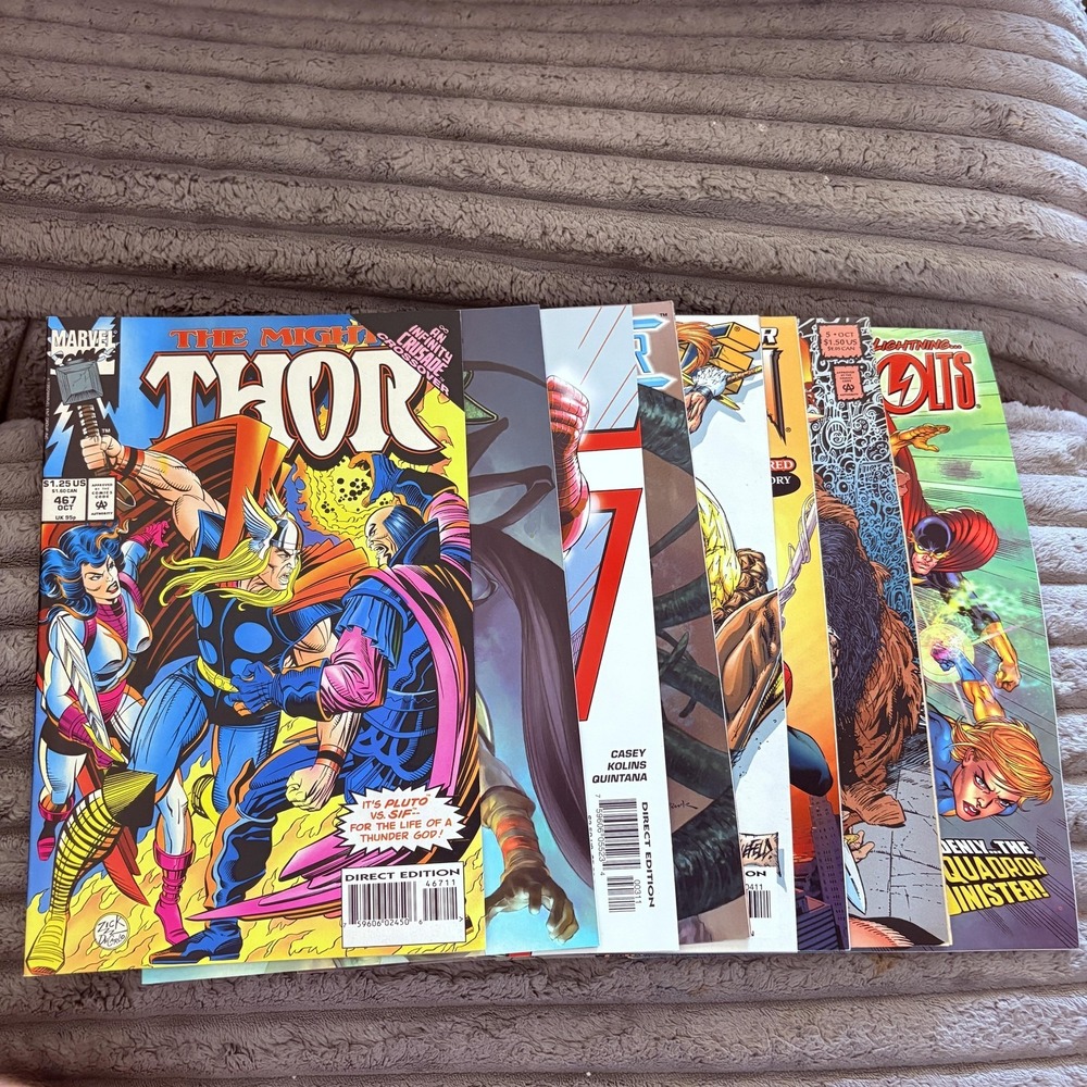 Marvel Comics Superhero Lot 8 Thor Iron Man X-Force Spider-Man Conan Avengers